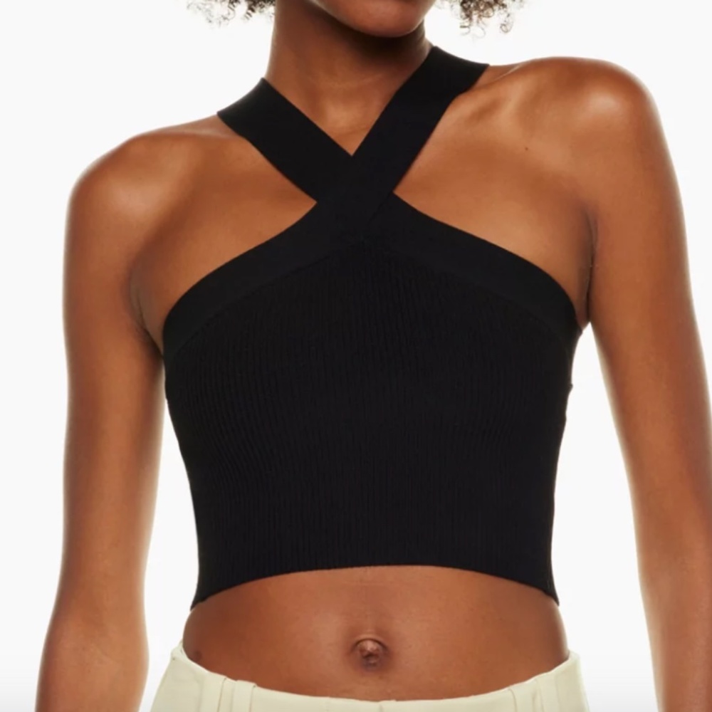 Babaton Sculpt Knit Criss Cross Cropped Tank